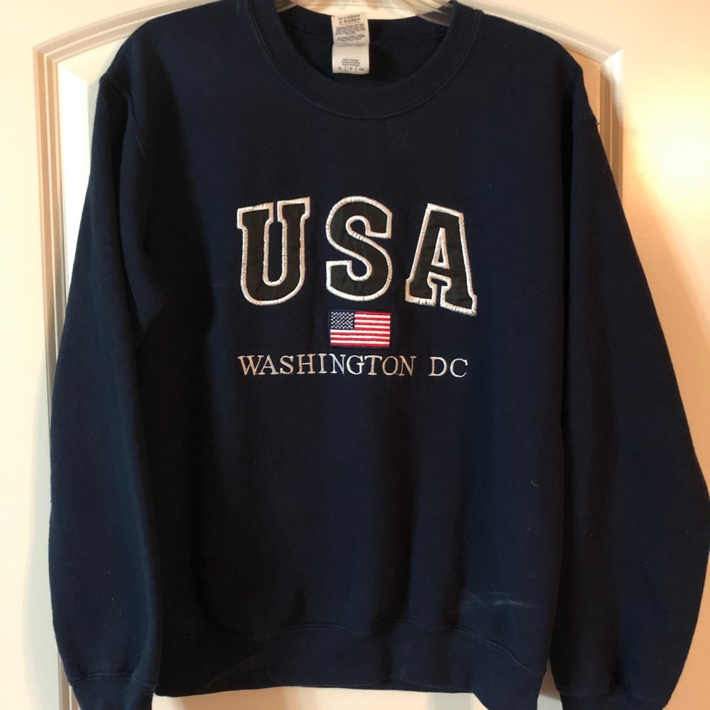 USA Washington D.C. Navy Sweatshirt size S